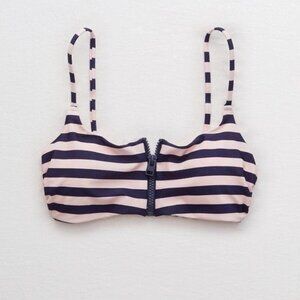 Aerie Striped Scoop Bikini Top M